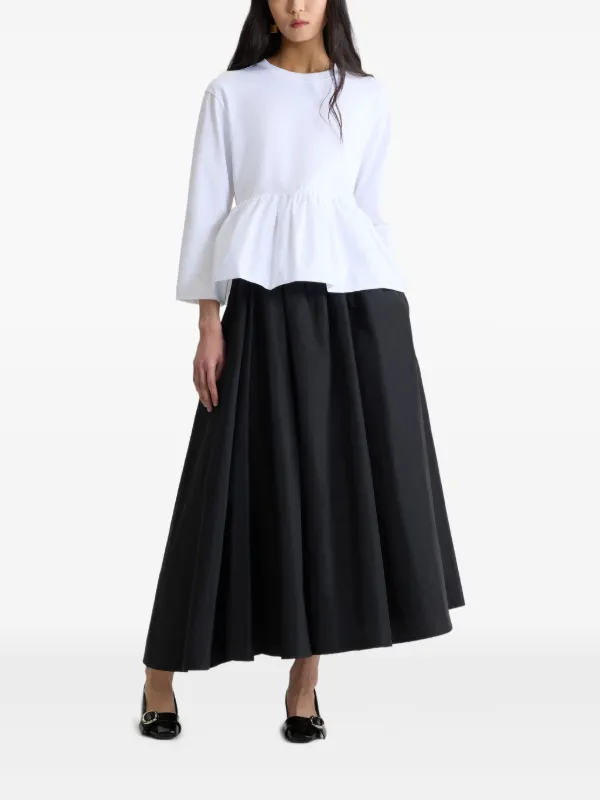 Patou ラッフルヘム Tシャツ Patou ラッフルヘム Tシャツ | ホワイト | FARFETCH JP