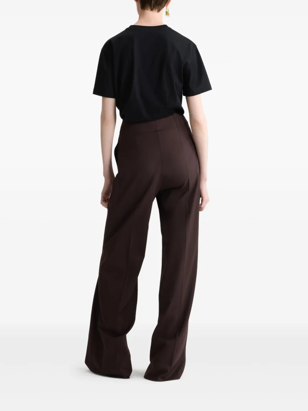 Patou Pantalon met gouden knoop Bruin