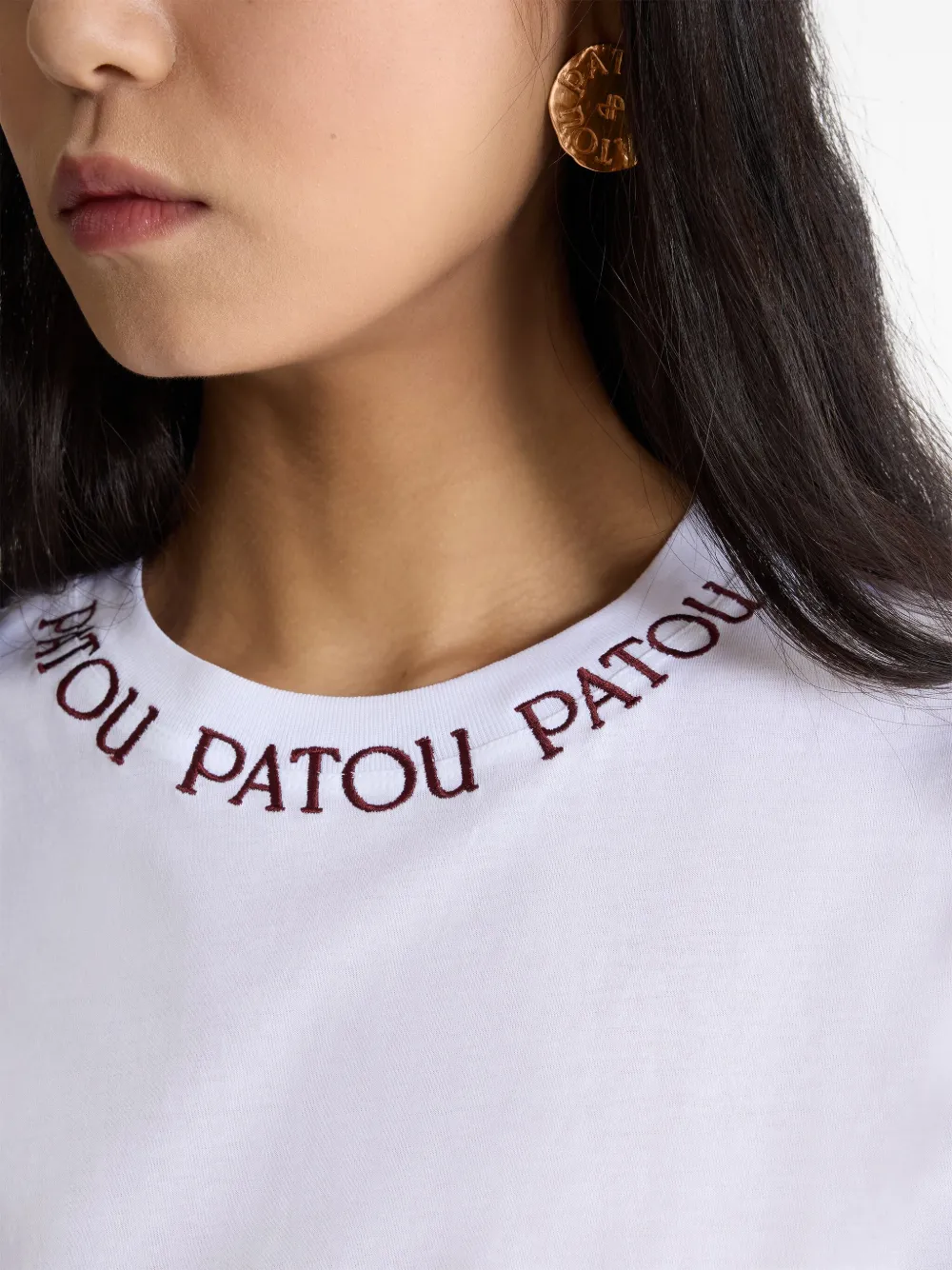 Patou logo-embroidered T-shirt Wit