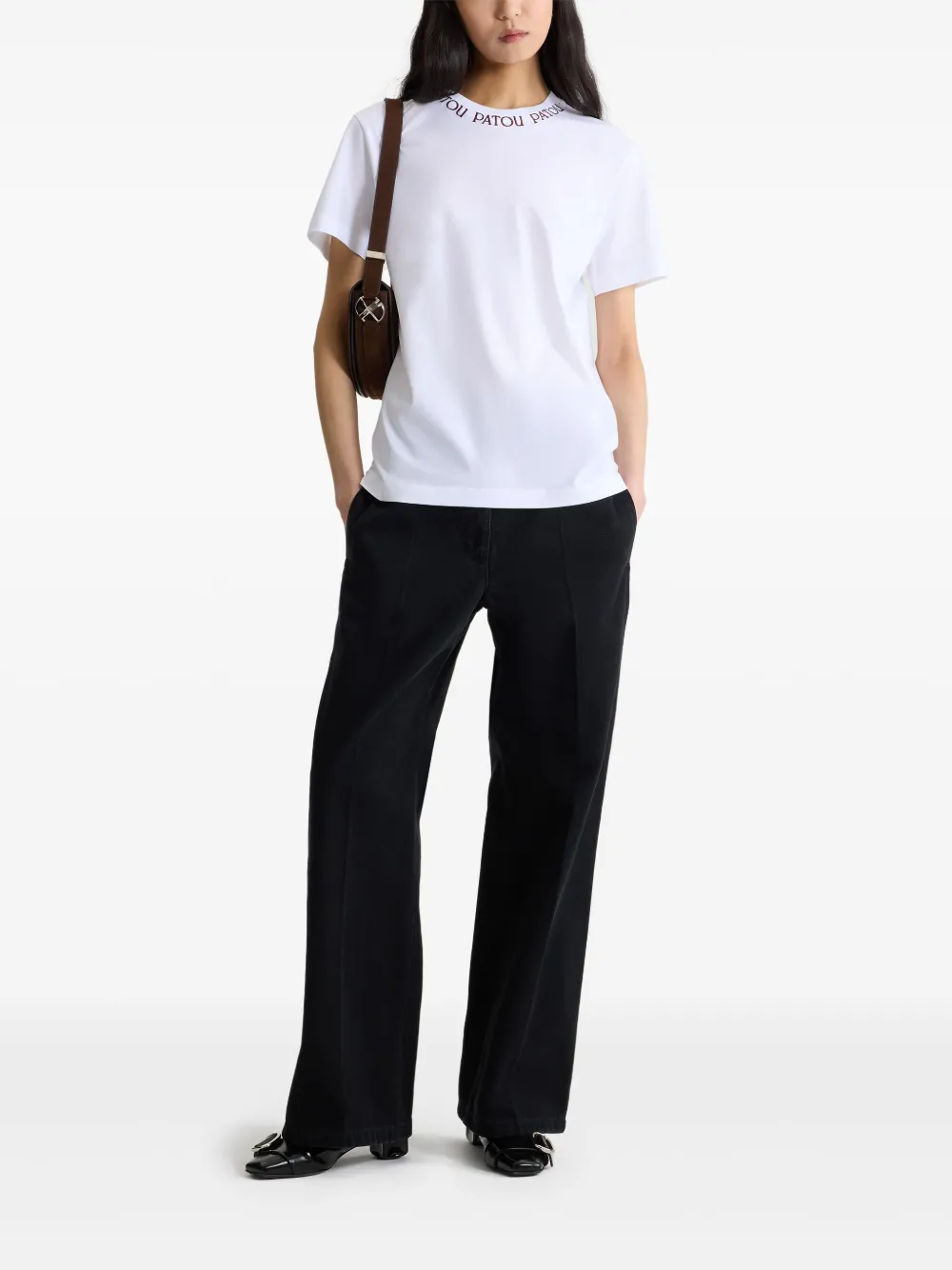 Patou logo-embroidered T-shirt Wit