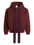 Patou logo-embroidered zip-up hoodie