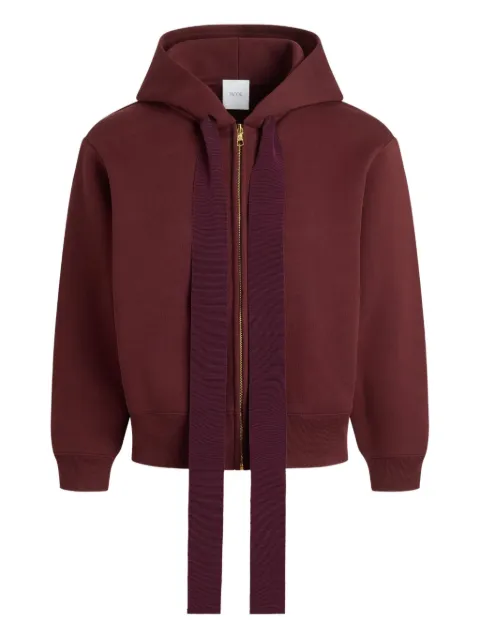 Patou logo-embroidered zip-up hoodie