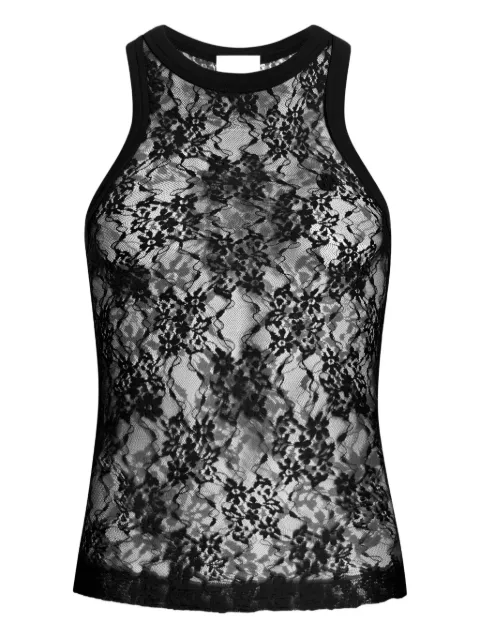 Patou floral-pattern lace tank top