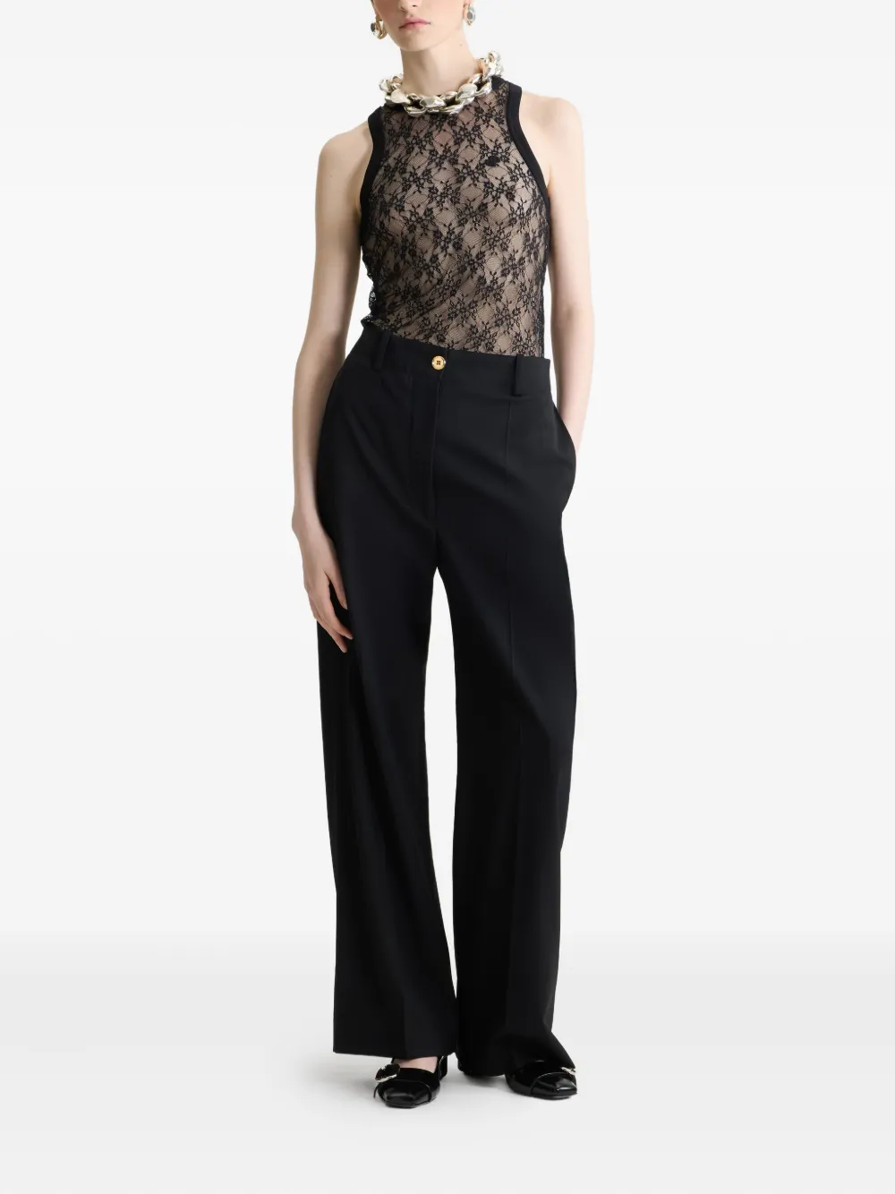 Patou floral-pattern lace tank top | Vests & Tank Tops | Image 2