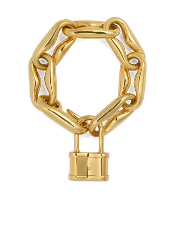 Patou Padlock Chain Bracelet in Gold