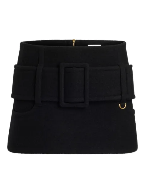 Patou belted wool mini skirt