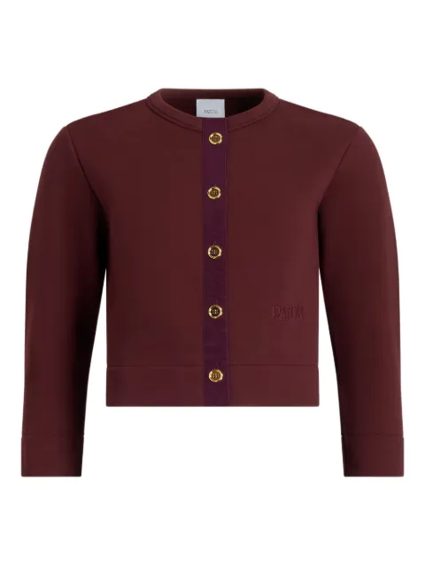 Patou button-embellished organic cotton cardigan