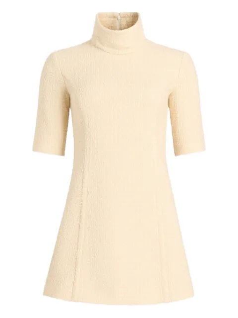 Patou high-neck tweed mini dress