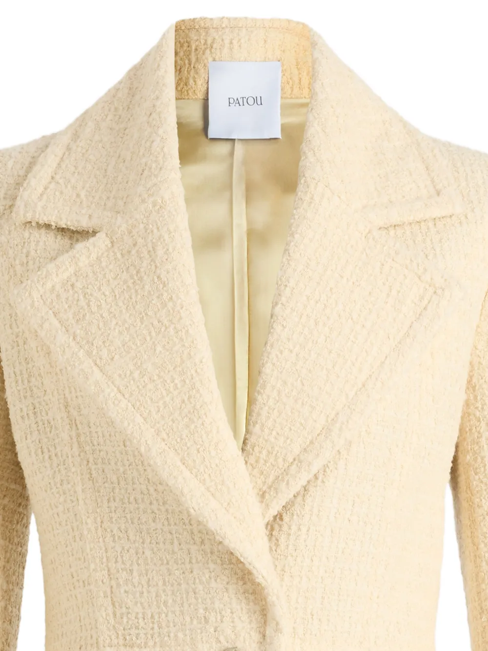 Patou Tweed jack met enkele rij knopen Beige