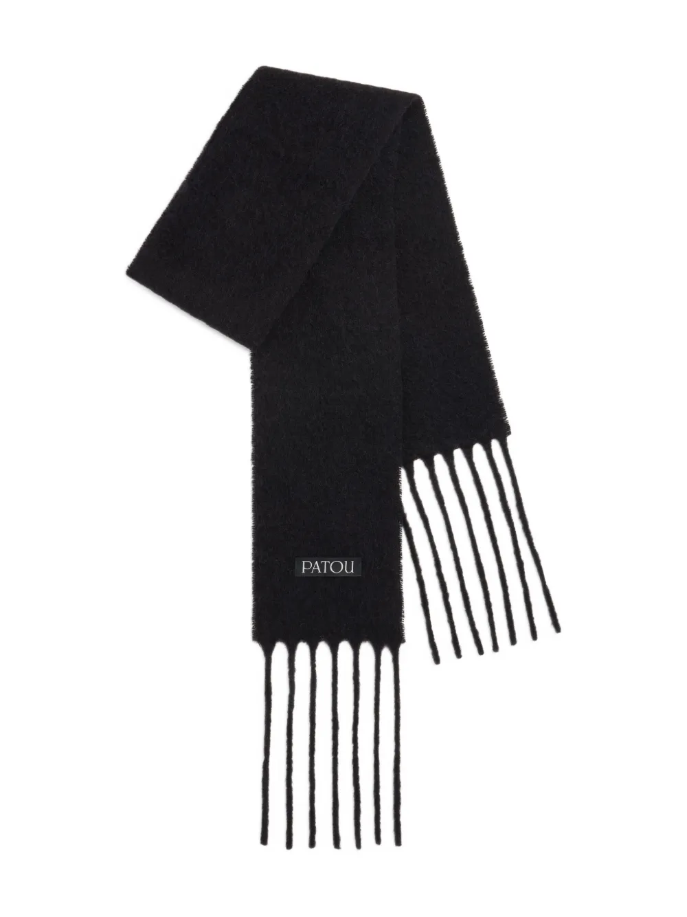 Patou fringed scarf | Black | Image 1
