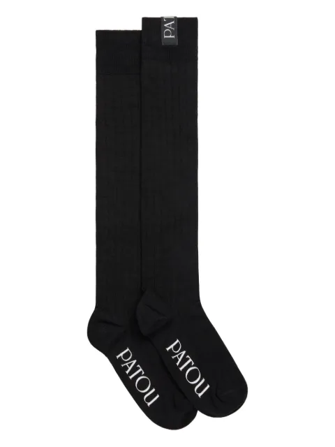 Patou ribbed knee-high socks