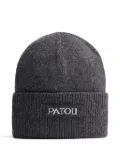 Patou logo-patch beanie hat - Grey