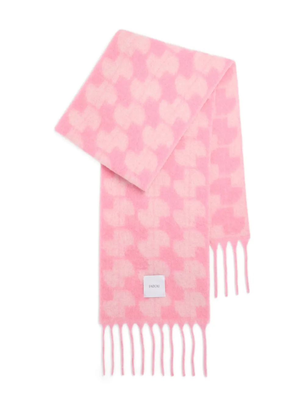Patou houndstooth scarf | Pink | Image 1