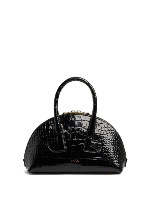 Patou Le Patou Bowling crocodile-embossed half-moon bag