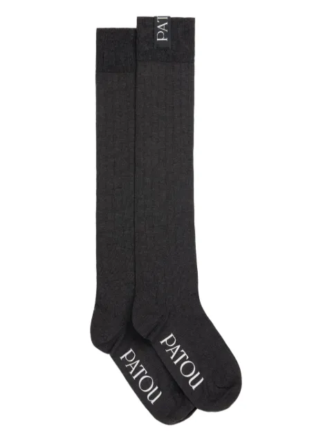 Patou ribbed knee-high socks