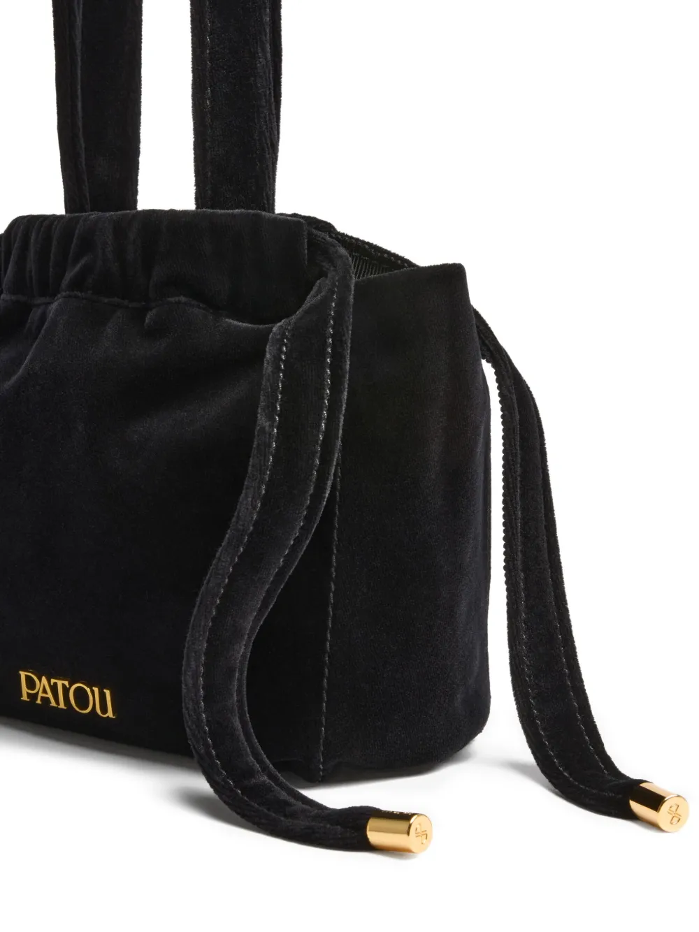 Patou Evening fluwelen tas met trekkoord Zwart