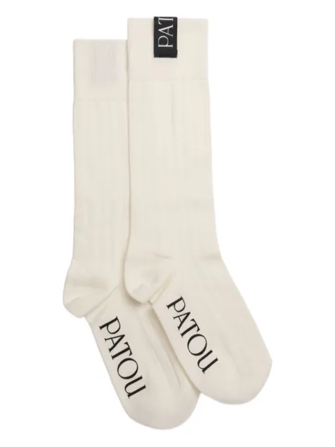 Patou ribbed logo socks