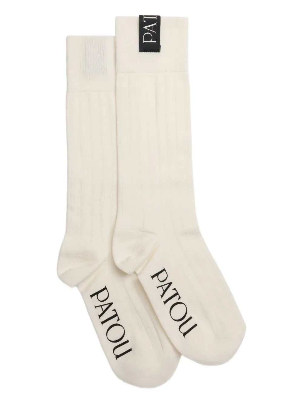 Patou calcetines de canalé con logo | neutro | Image 1