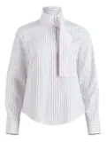 Patou pinstripe scarf-collar blouse - White