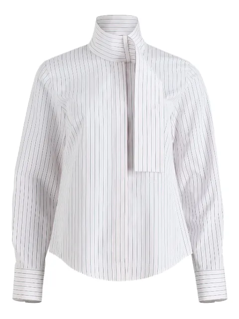 Patou pinstripe scarf-collar blouse