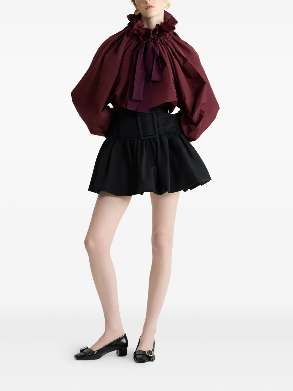 Patou Shirt met pofmouwen Rood