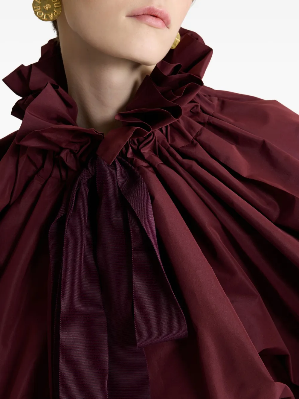 Patou Shirt met pofmouwen Rood