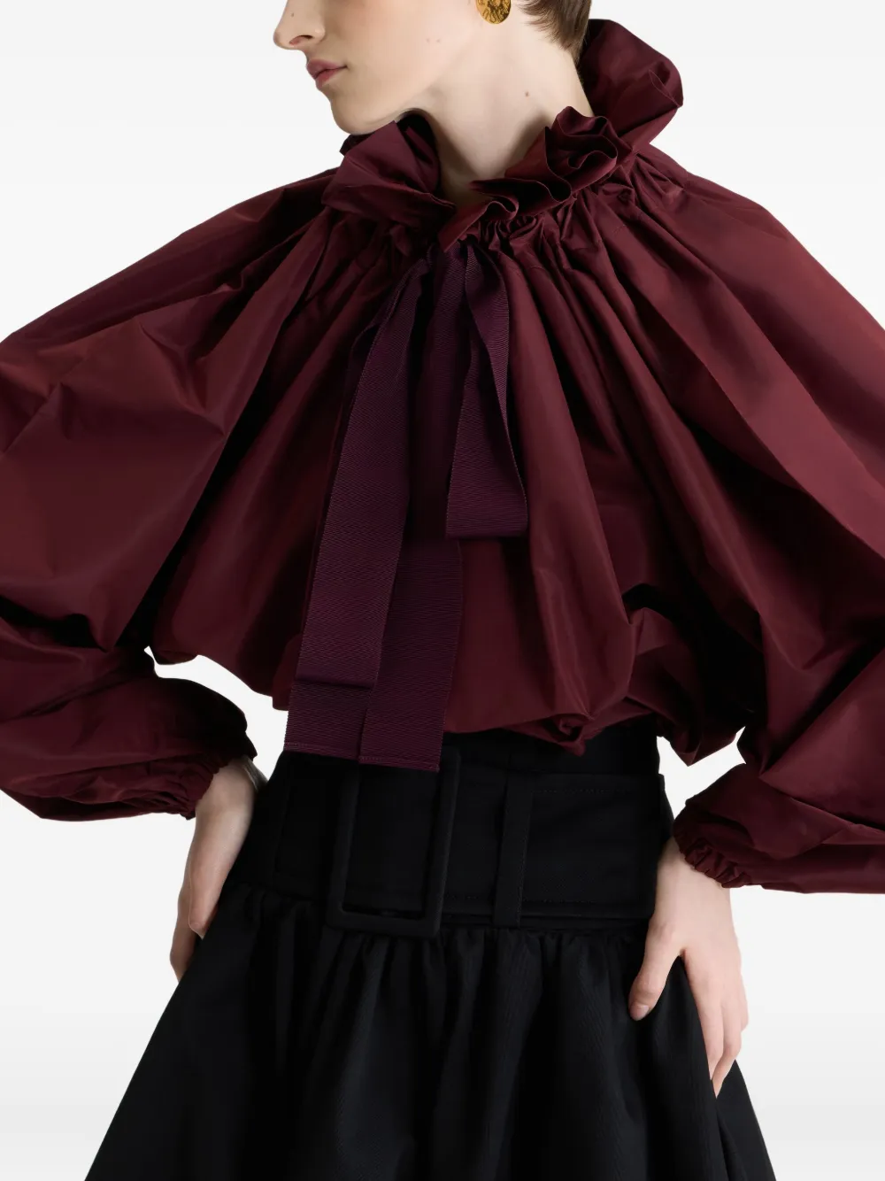 Patou Shirt met pofmouwen Rood
