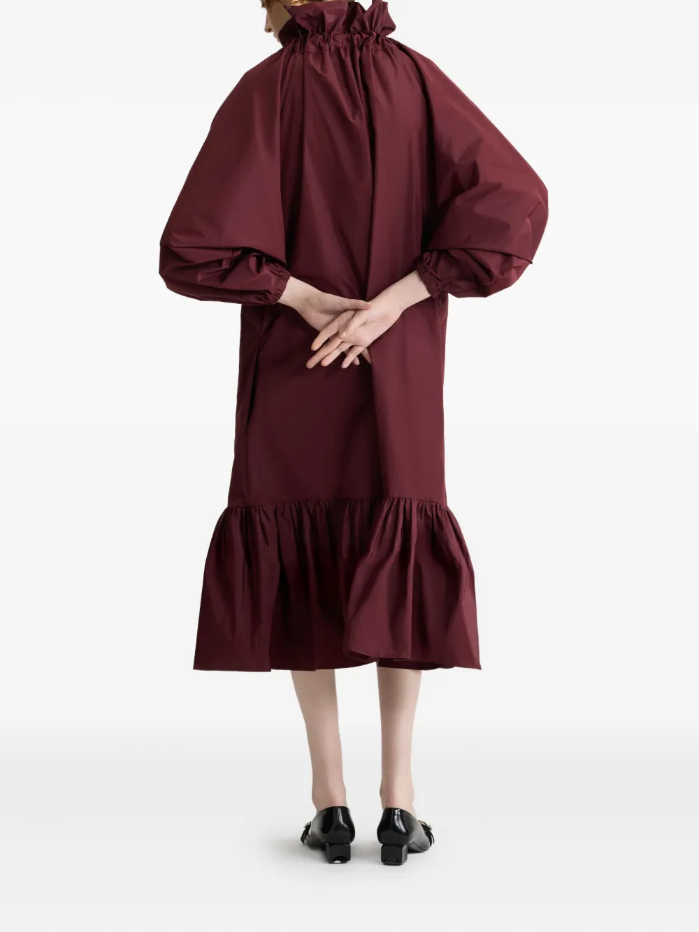 Patou Jurk met ruches afwerking Bruin