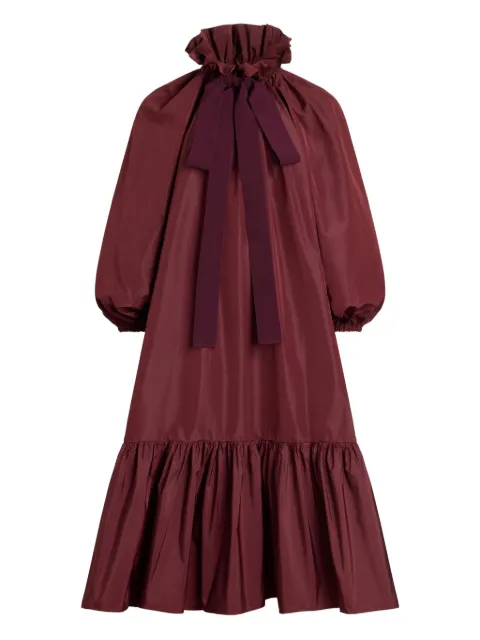 Patou bow-detail ruffle-hem dress