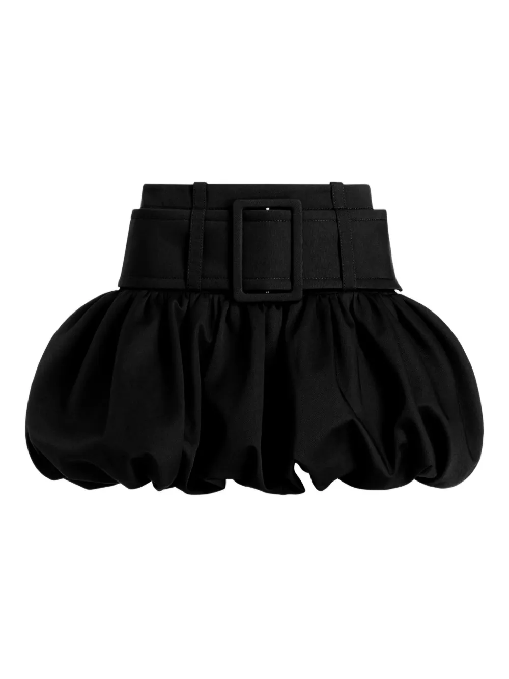 belted bubble mini skirt