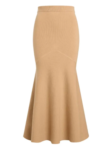 Patou fishtail wool skirt
