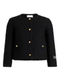 Patou collarless tweed jacket - Black