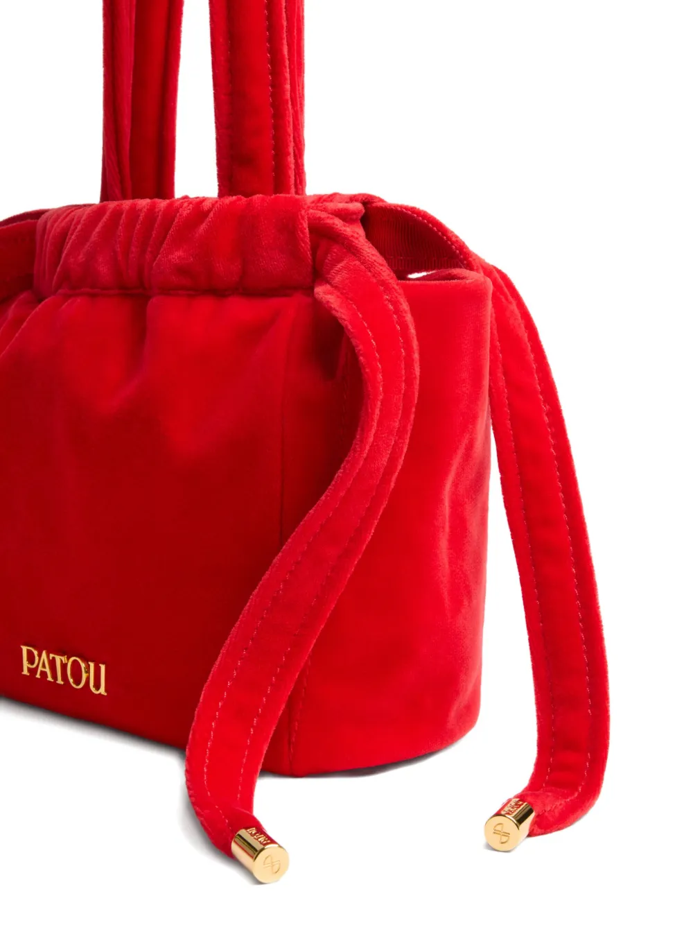 Patou Evening fluwelen tas met trekkoord Rood