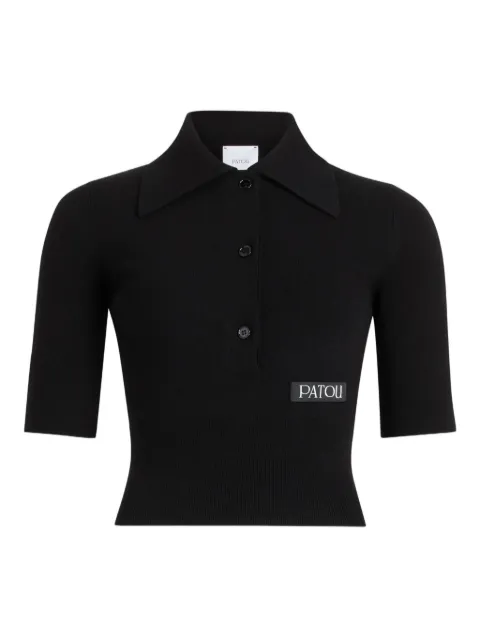 Patou logo-patch polo top