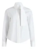 Patou scarf-collar poplin blouse - White