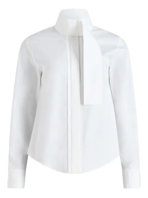 Patou scarf-collar poplin blouse