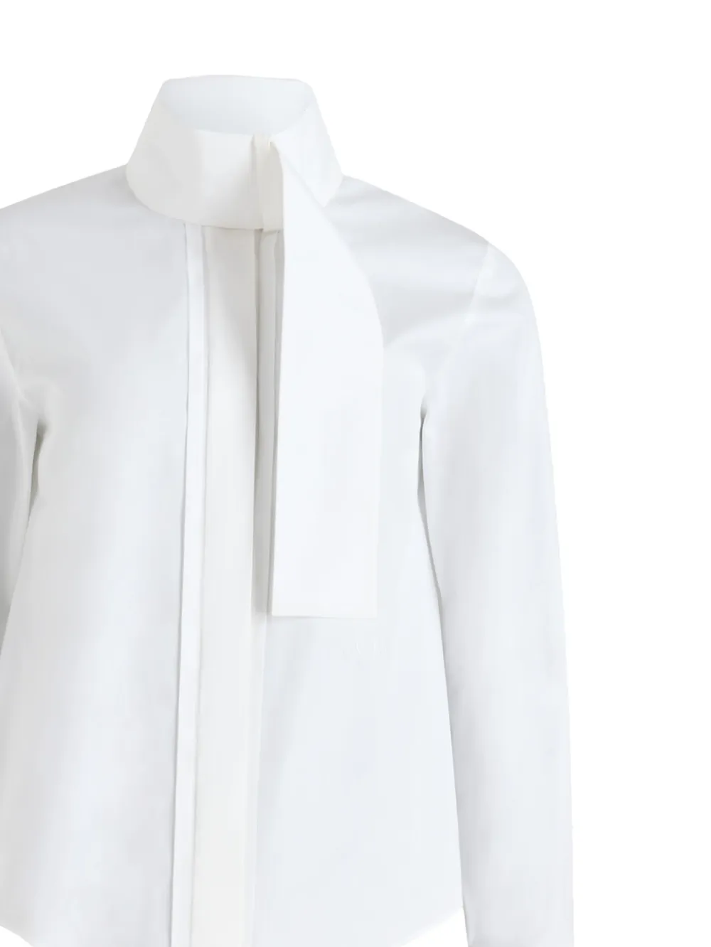 Patou scarf-collar poplin blouse - Wit