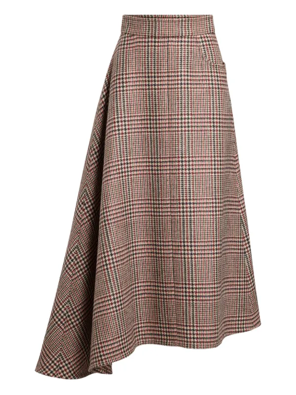 スカート Ruimeme houndstooth asymmetry skirt スカート Ruimeme houndstooth asymmetry skirt Skirts