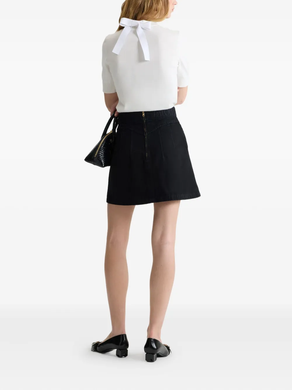 Patou bow-detail sweater Wit