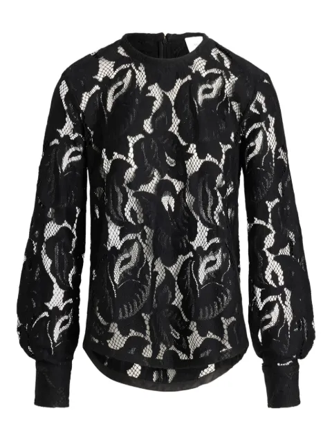 Patou haut en dentelle à manches bouffantes