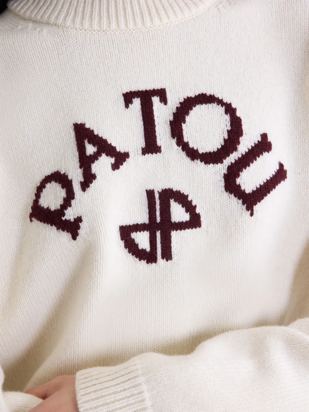 Patou Intarsia trui Wit