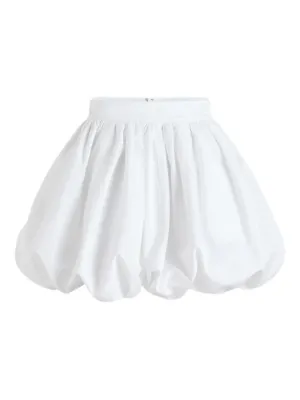 パトゥ PATOU Ruched faille miniskirt ホワイト Patou Bubble Mini Skirt | White | FARFETCH