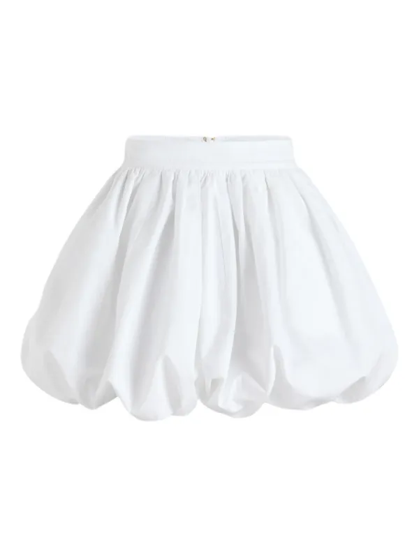 Patou Bubble Organic Cotton Poplin Skirt in White