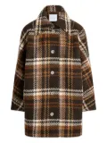 Patou checked wool coat - Brown