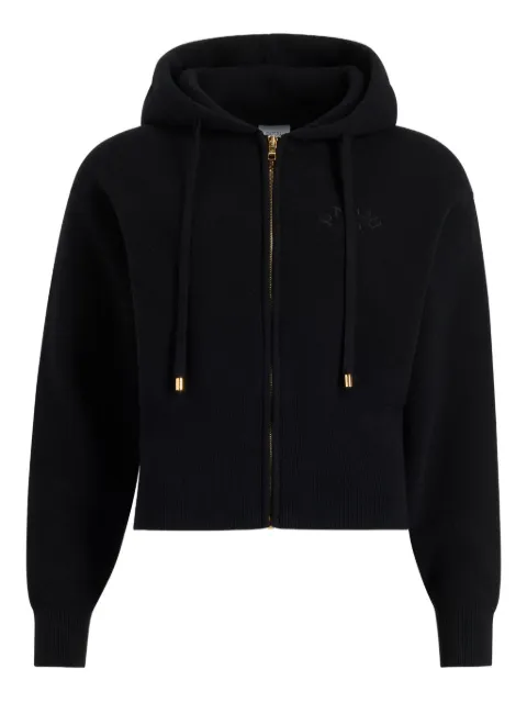 Patou logo-embroidered zip-up hoodie
