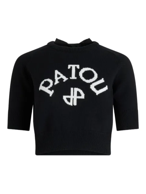 Patou logo-embroidered sweater