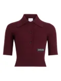 Patou logo-patch polo top - Red