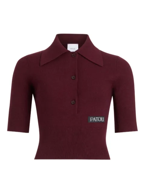 Patou logo-patch polo top