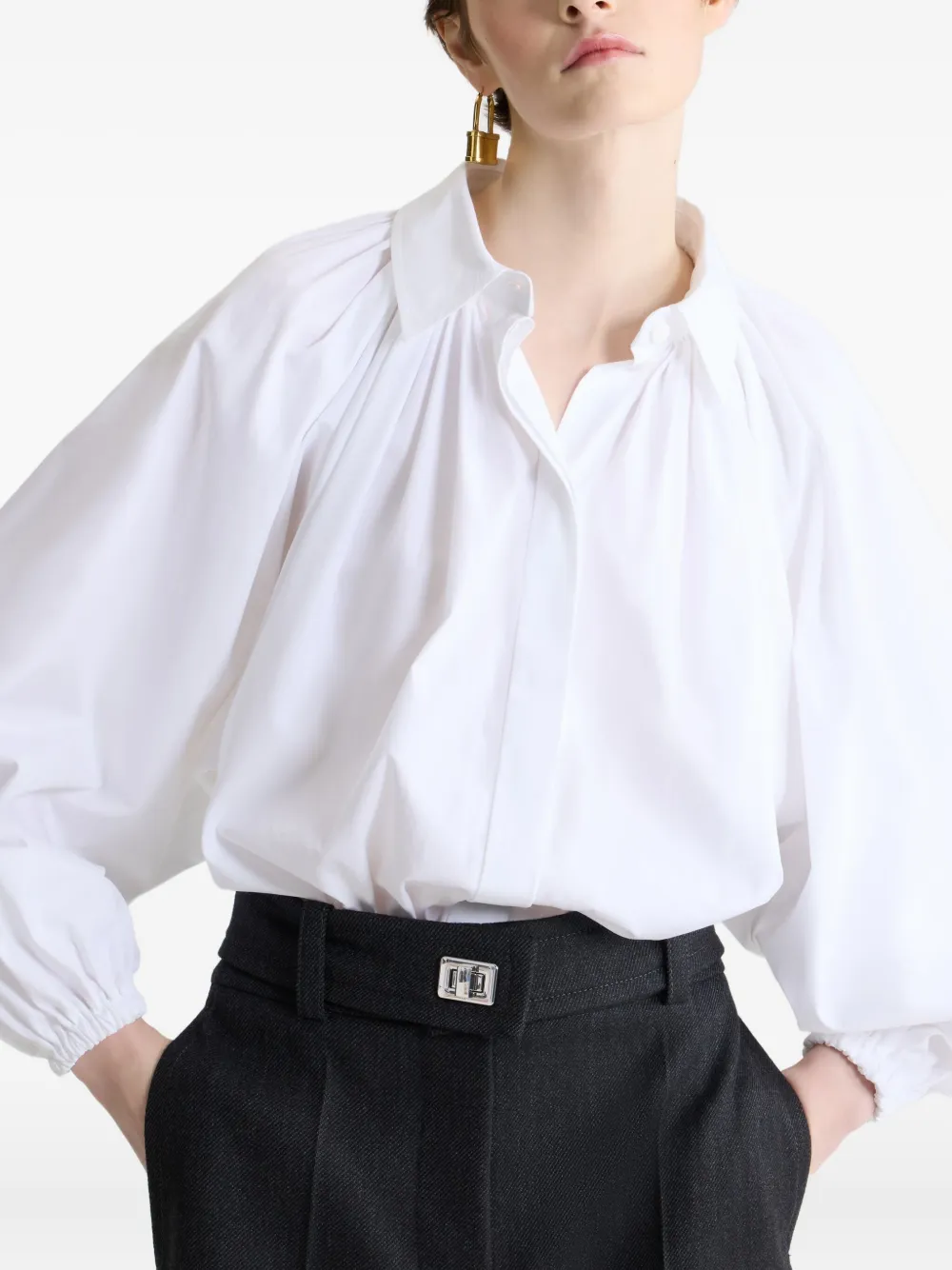 Patou poplin blouse Wit