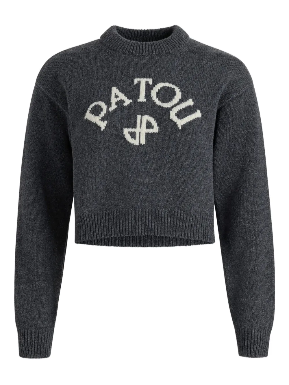 Patou logo-intarsia wool jumper Grijs